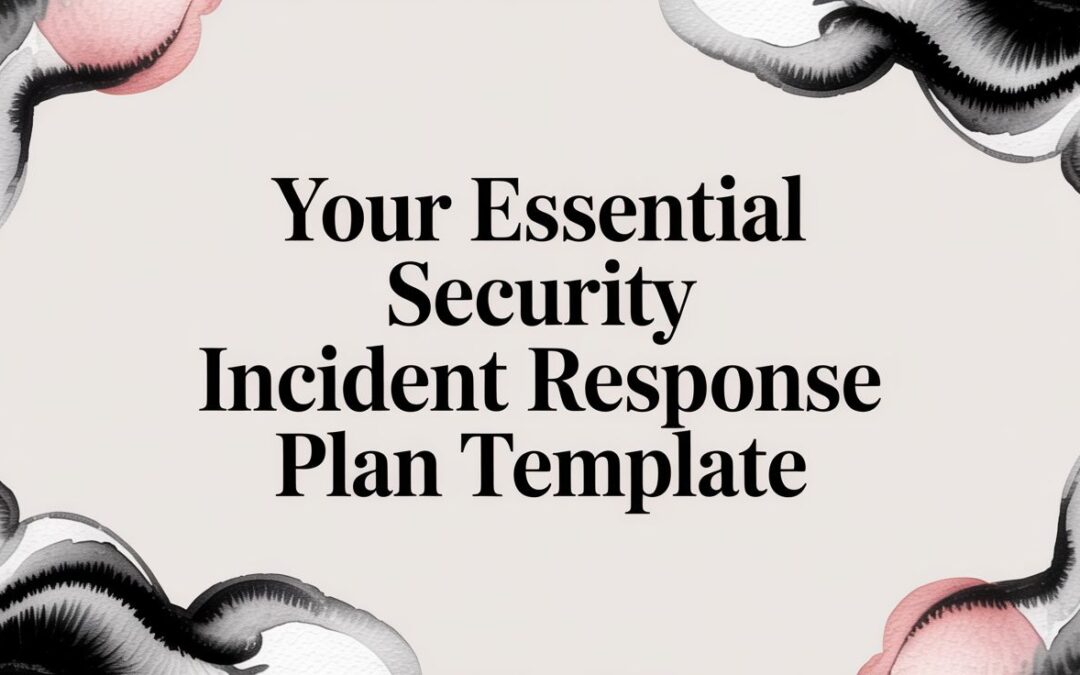 Your Essential Security Incident Response Plan Template